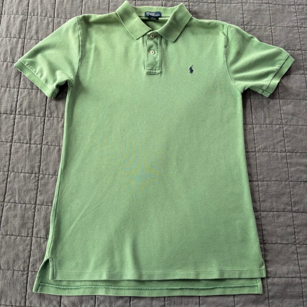 Polo Ralph Lauren Boys Polo Shirt Short Sleeve Light Green 16/18